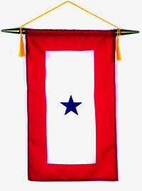 Image of a blue star military service banner. 