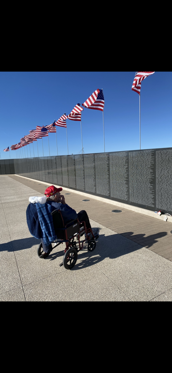 James Barry of Post 556 visits Veterans Memorial Wall in Perryville, Mo.