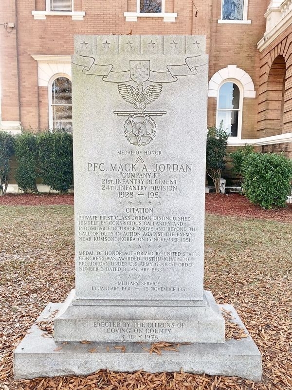 PFC Mack A. Jordan Medal of Honor