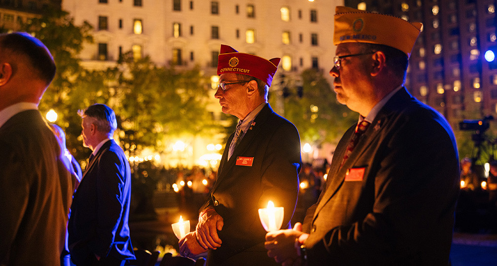 First Illumation ceremony at the World War I Memorial in Washington, D.C. Photo by Alyssa Schukar