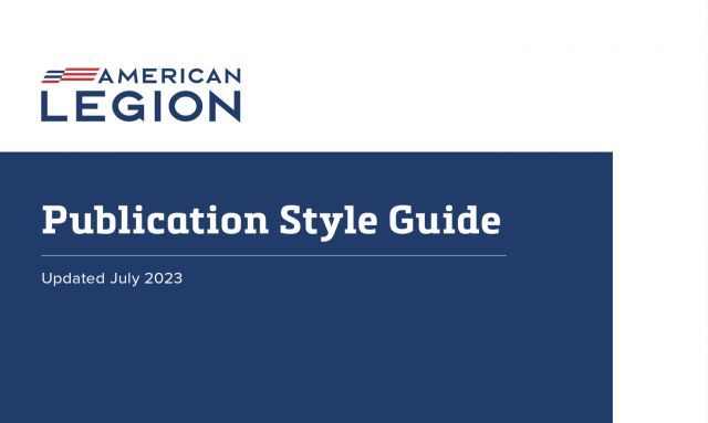 Use The American Legion's publication style guide