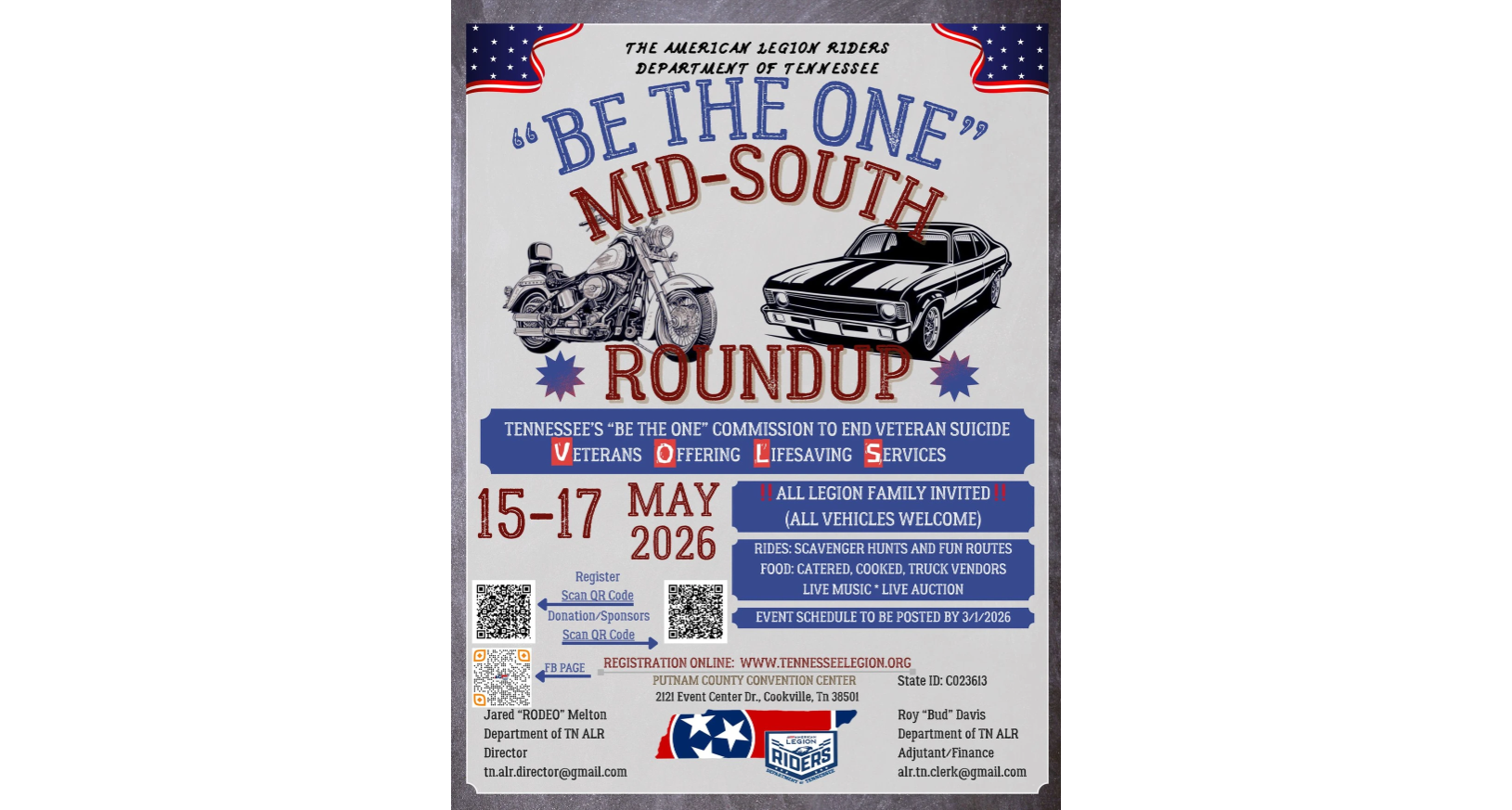 State’s Legion Riders promoting both Be the One and Legion Family during May event