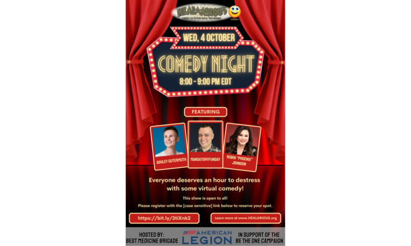 Operation HEAL*ARIOUS kicking off five-night virtual comedy session on Oct. 4 