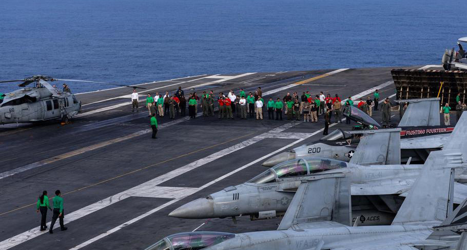 The USS Abraham Lincoln carrier is among U.S. military assets in Middle East as tensions grow with Iran. (U.S. Navy photo)