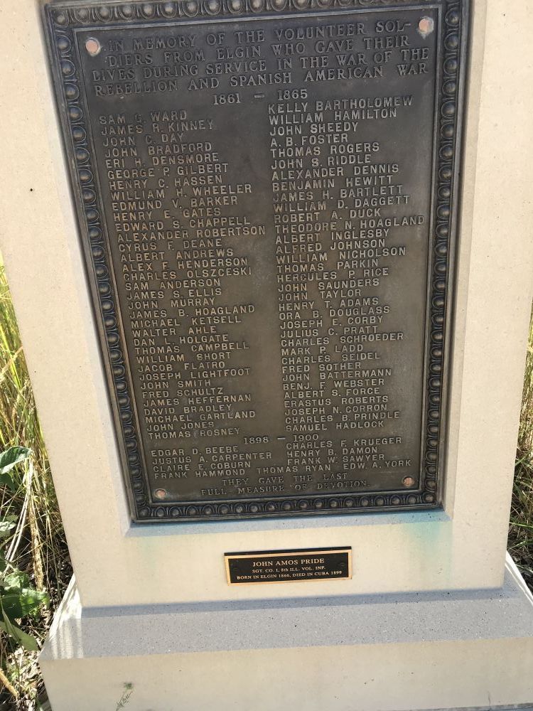 War of the Rebellion - Spanish American War Plaque