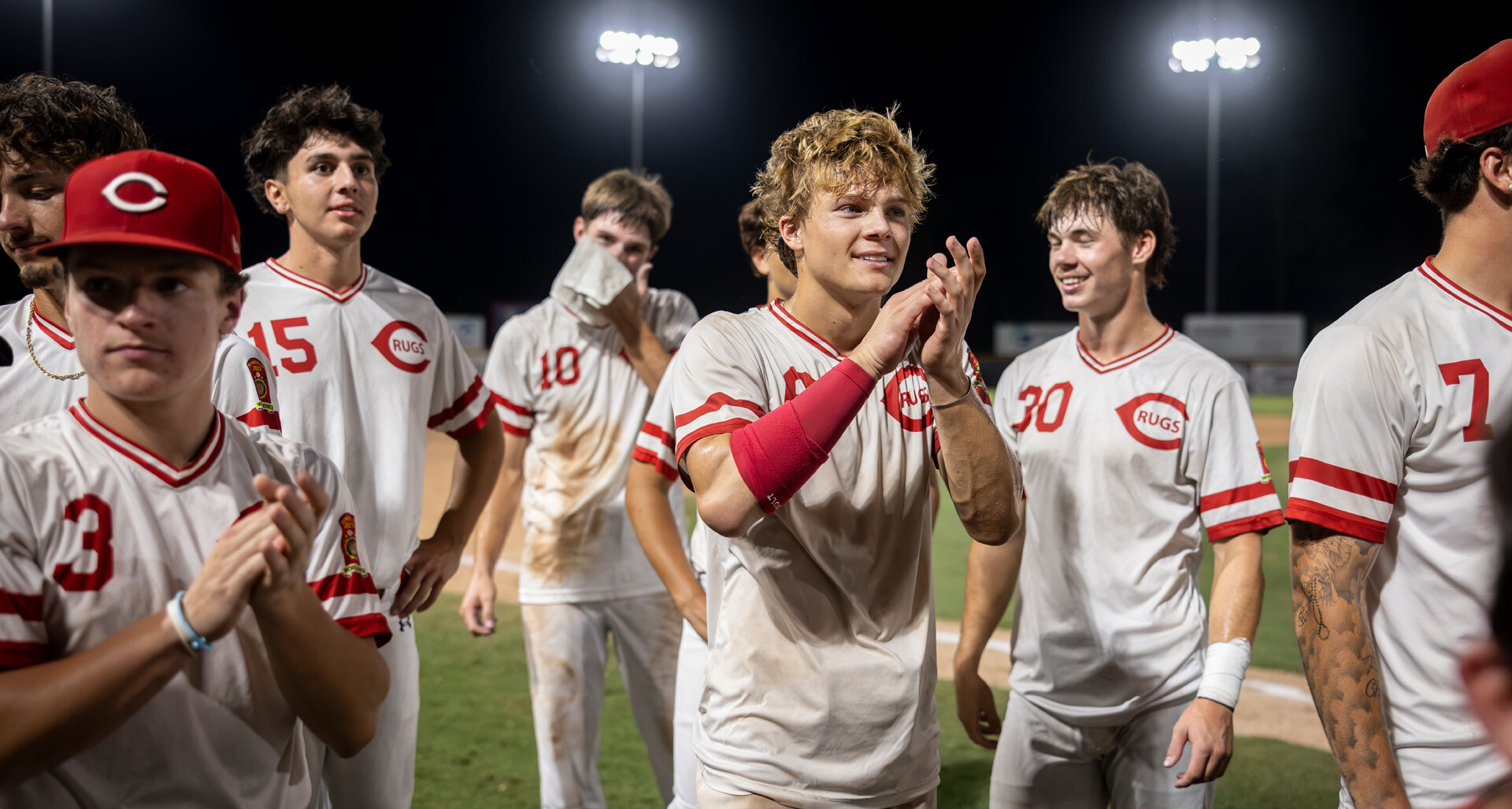 Lincoln (Neb.) Carpet Land Post 500 celebrates winning the 2026 American Legion World Series. Photo by Chet Strange/The American Legion