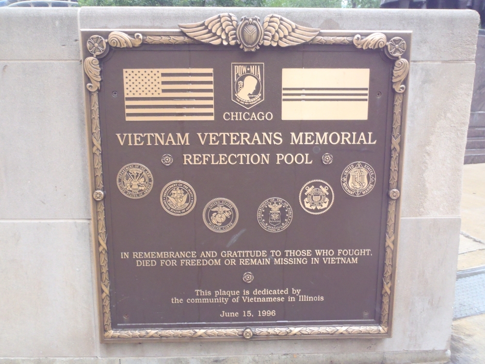 Vietnam Veterans Memorial Reflection Pool Plaque