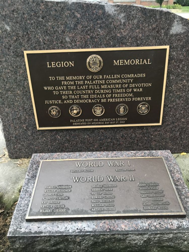 Legion Memorial, Palatine, Illinois