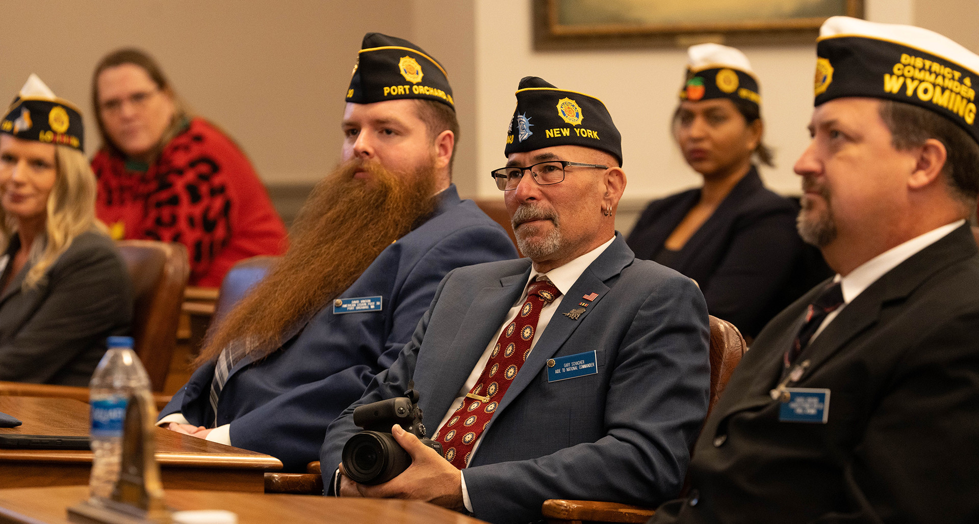 Past Department of New York Commander Gary Schacher (center) will attend the Super Bowl representing The American Legion through the NFL’s and USAA’s Salute to Service.