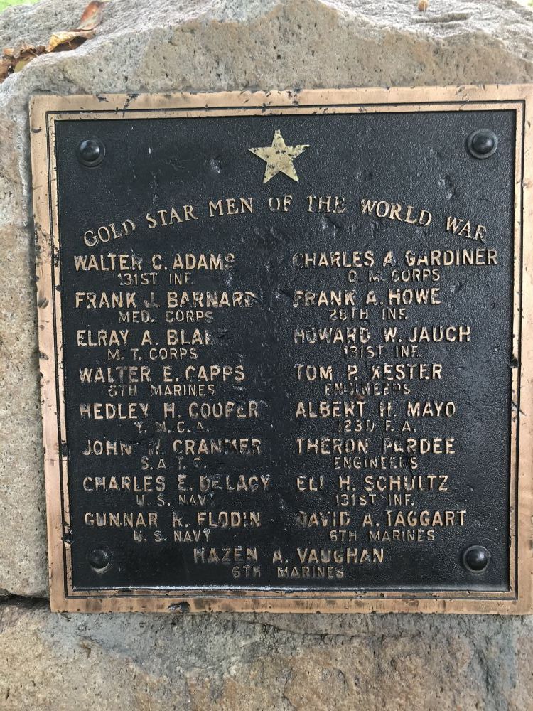 Gold Star Men of World War, Longfellow Park