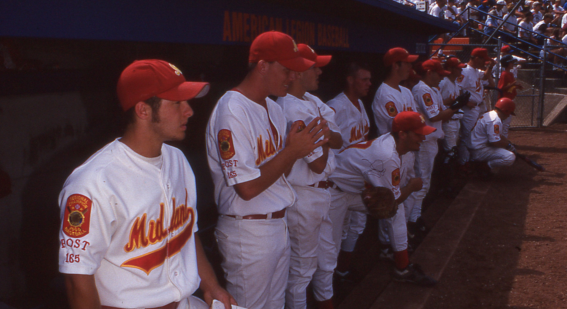 Midland (Mich.) Post 165 watches the action during the 1996 American Legion World Series.