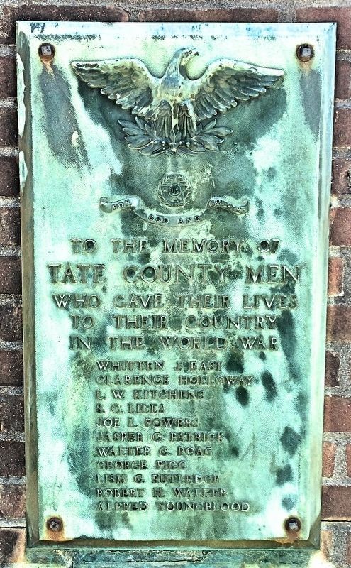 Tate County World War I Memorial, Senatobia, Mississippi