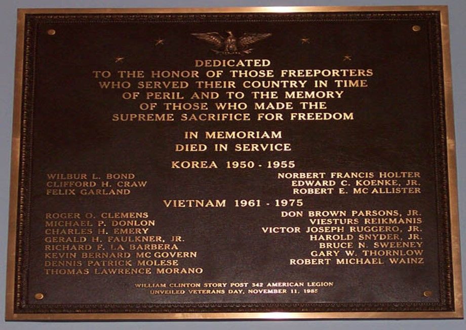 Memorial Plaque - Korea and Vietnam
