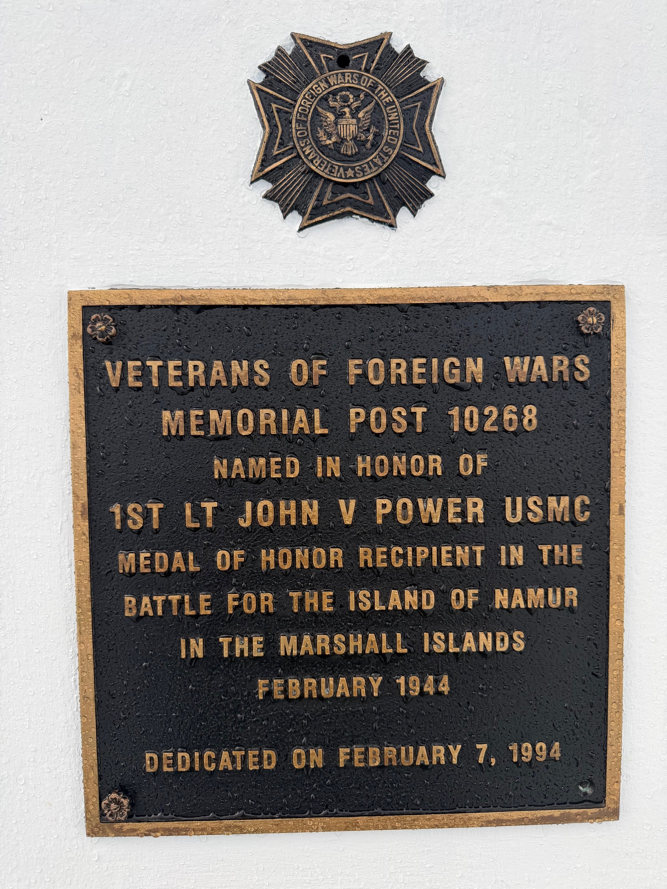 Veterans of Foreign Wars Memorial Post 10268 - 1st LT John V. Power