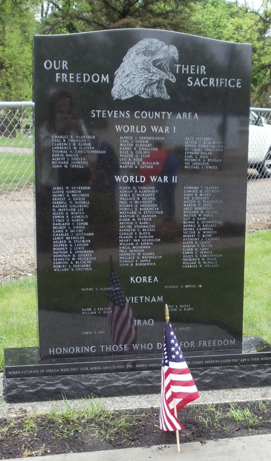 Veterans' Memorial, Stevens County, Minnesota