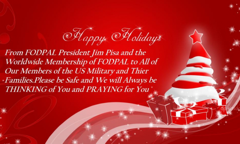 FODPAL sends holiday wishes