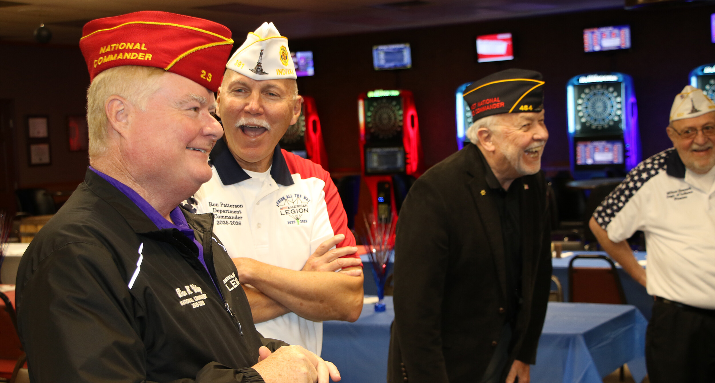 American Legion National Commander Dan Wiley meets with leadership from the Department of Indiana at Post 9.