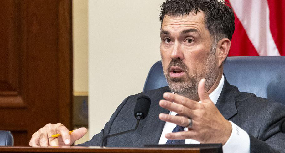 Rep. Morgan Luttrell, R-Texas, speaks at a House hearing on Wednesday, May 14, 2025. 