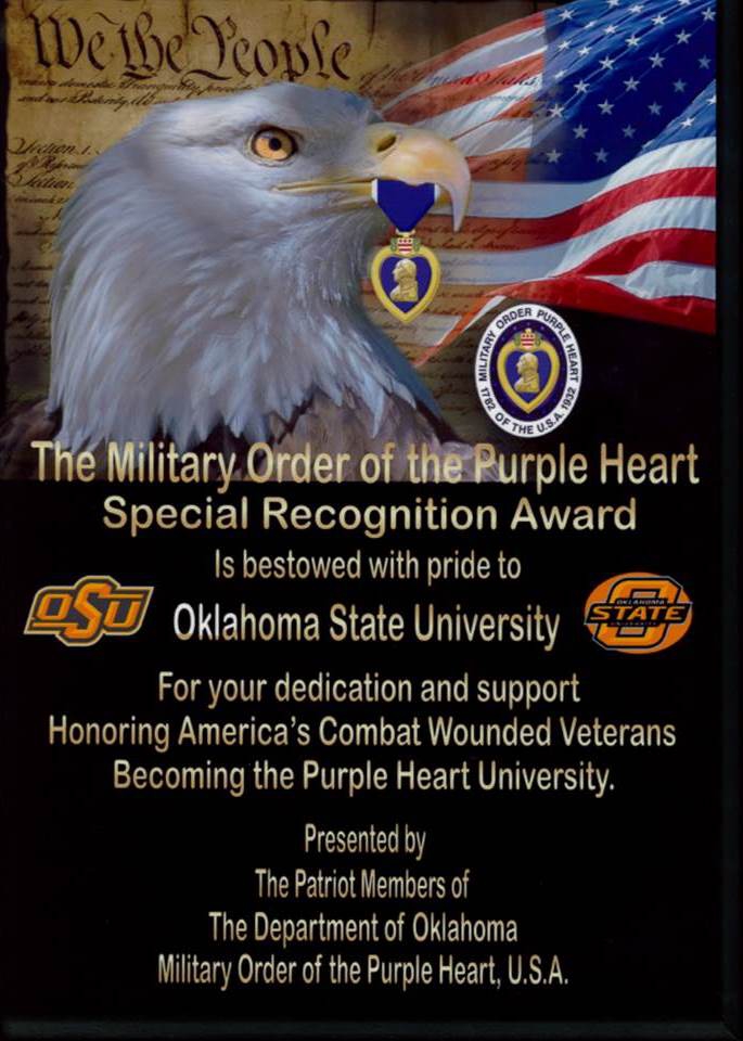 Oklahoma State University – Purple Heart University Designation