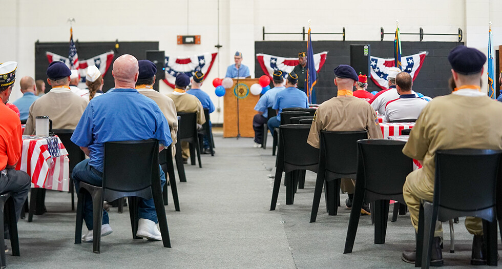 American Legion Post 503 members complete 2,500 push-ups for the USA 250 Challenge in Pendleton, Ind., July 1, 2026. Photos by Owen J. Bagwell.