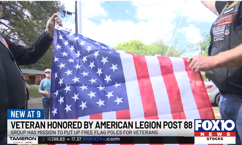 Alabama Legion Riders chapter providing both flags, recognition to area veterans