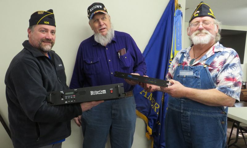 Washington state post donates radio equipment