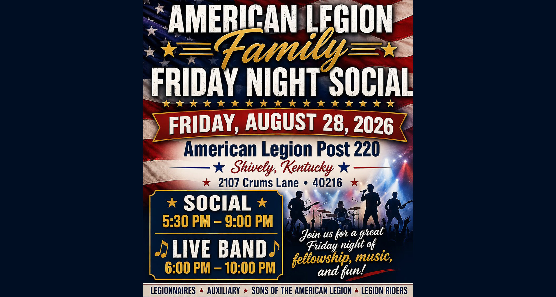 Kentucky post hosting social event during convention