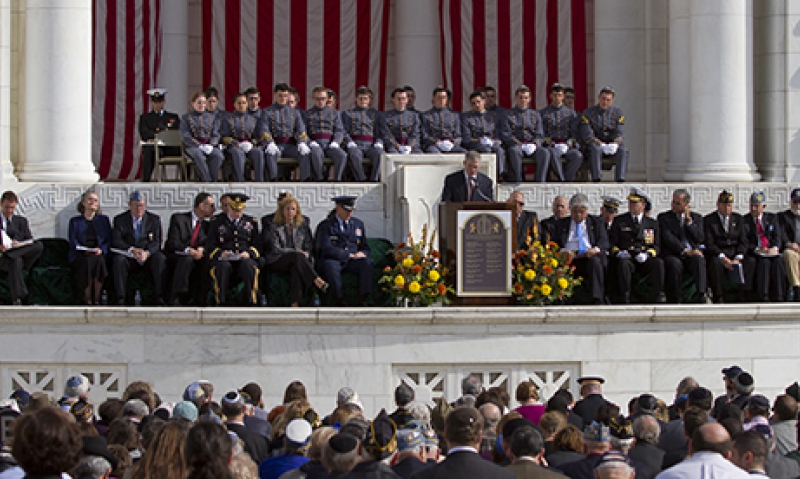 Hundreds gather for memorial dedication