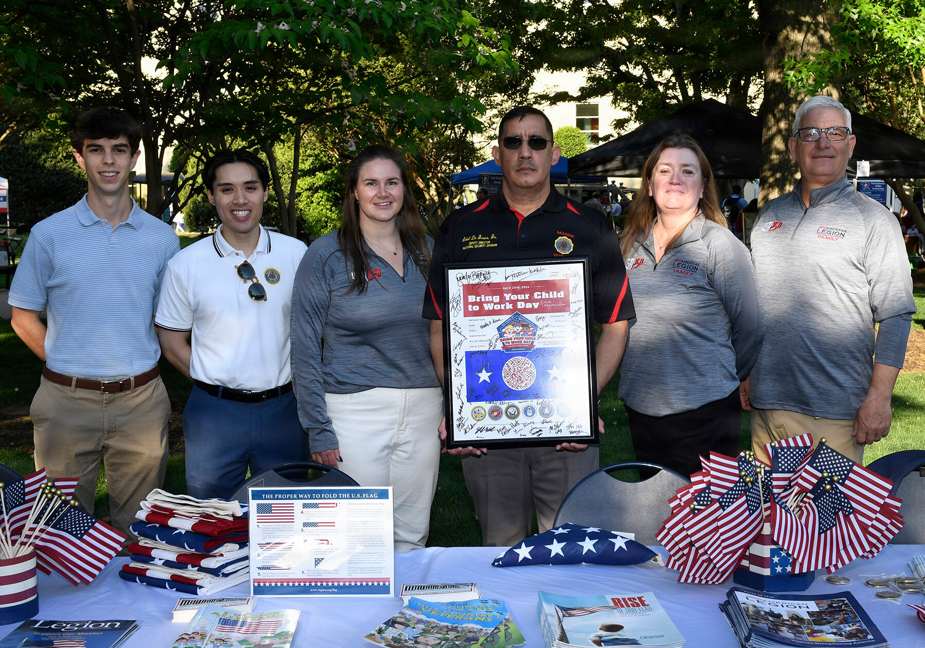 American Legion staff from the Indianapolis and Washington, D.C., office attend “Bring Your Child to Work Day” at the Pentagon. via DVIDS/Andy Morataya