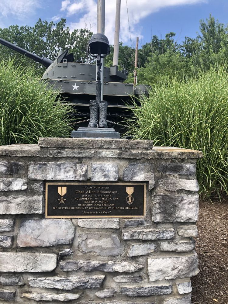 front of memorial
