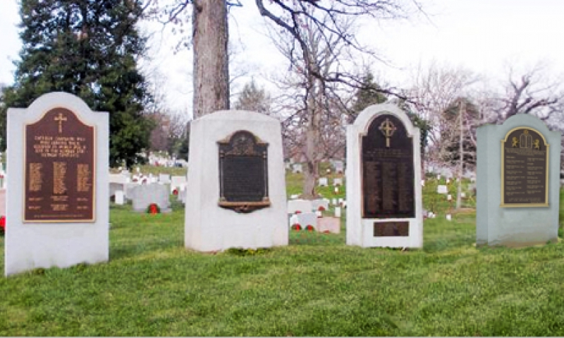 Monument to Jewish chaplains on horizon