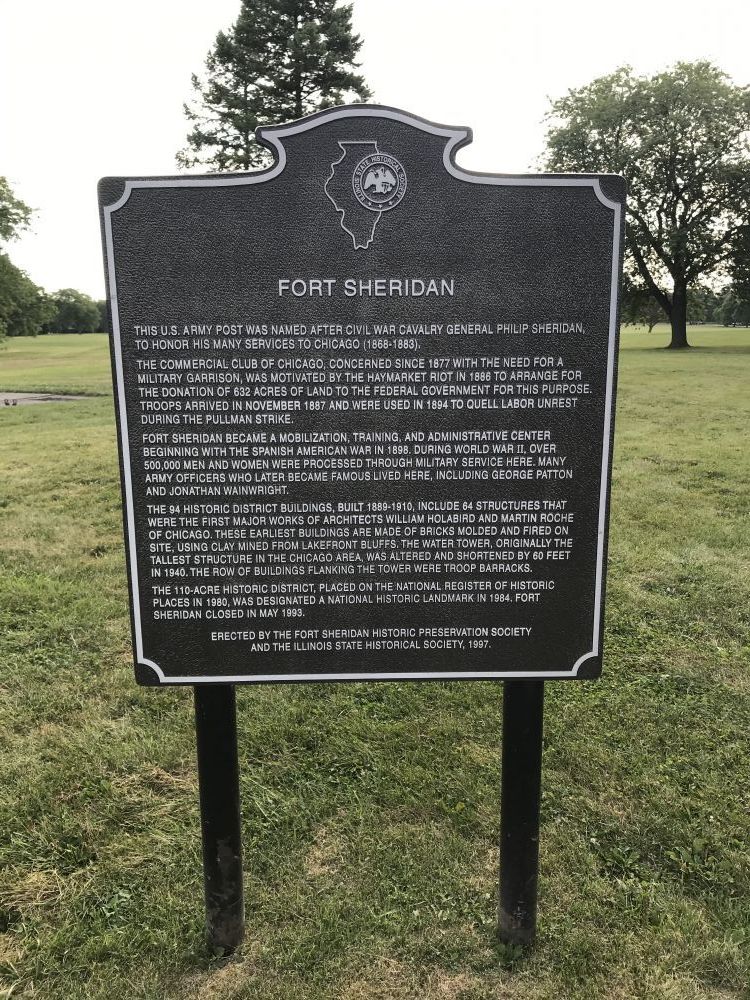 History of Ft. Sheridan Plaque