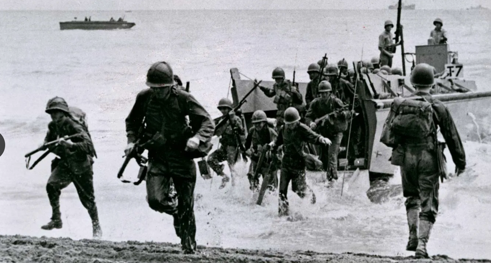 U.S. Marines land on Guadalcanal, 1942. (Marine Corps photo)