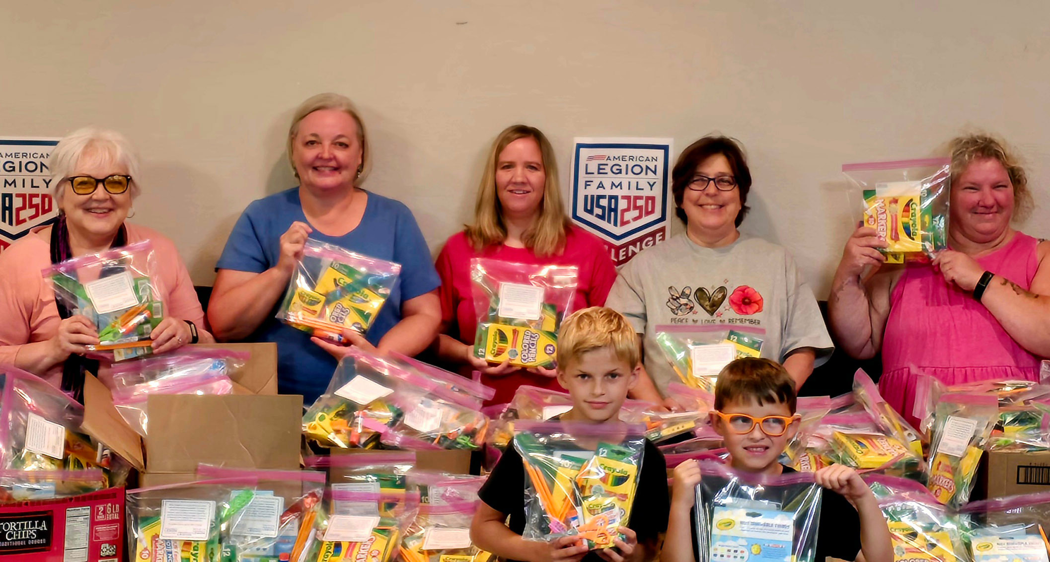 250 school kits support youth and America’s birthday