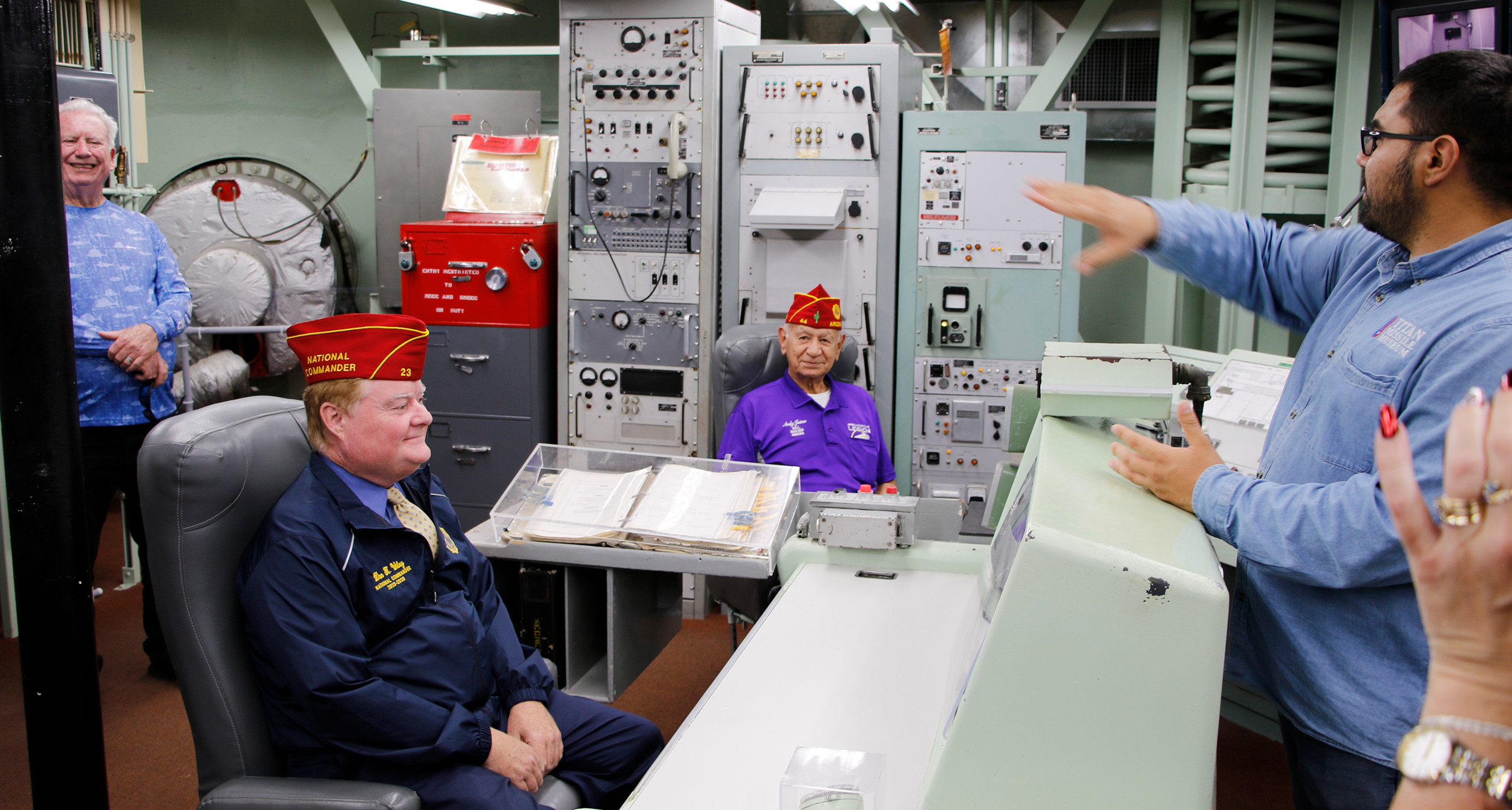 National Commander Dan K. Wiley tours the Titan Missile Museum.