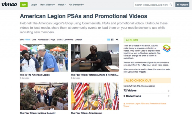 Legion PSAs,promotional videos on Vimeo channel