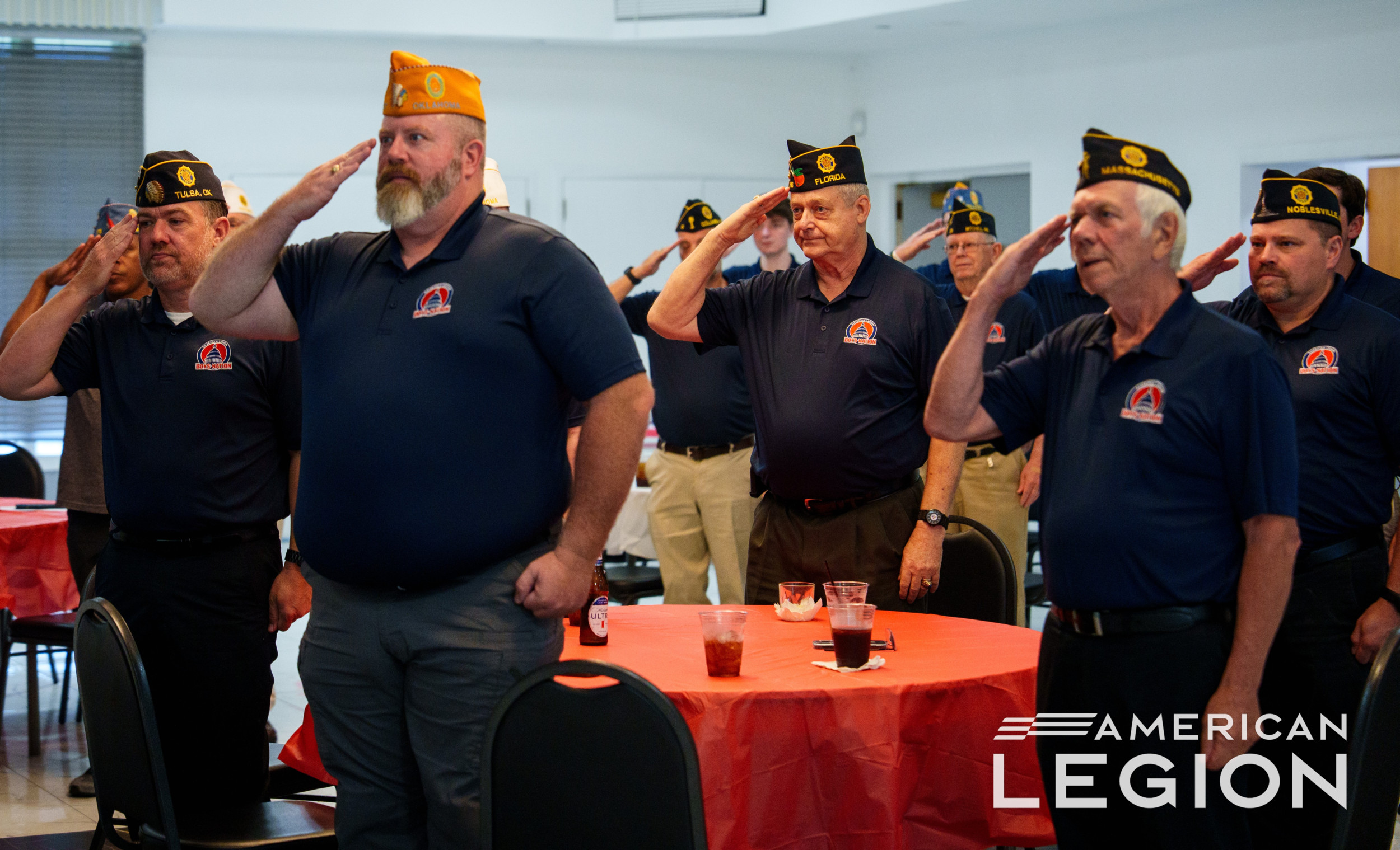 Past National Commander Clarence Hill (center) is in his first year as Boys Nation director. (Photo by Jennifer Blohm)