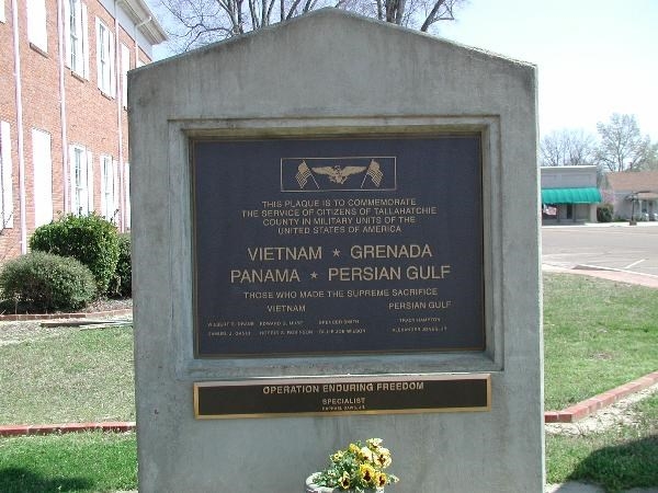 Vietnam -Grenada -Panama - Persian Gulf - Operation enduring Freedom Memorial