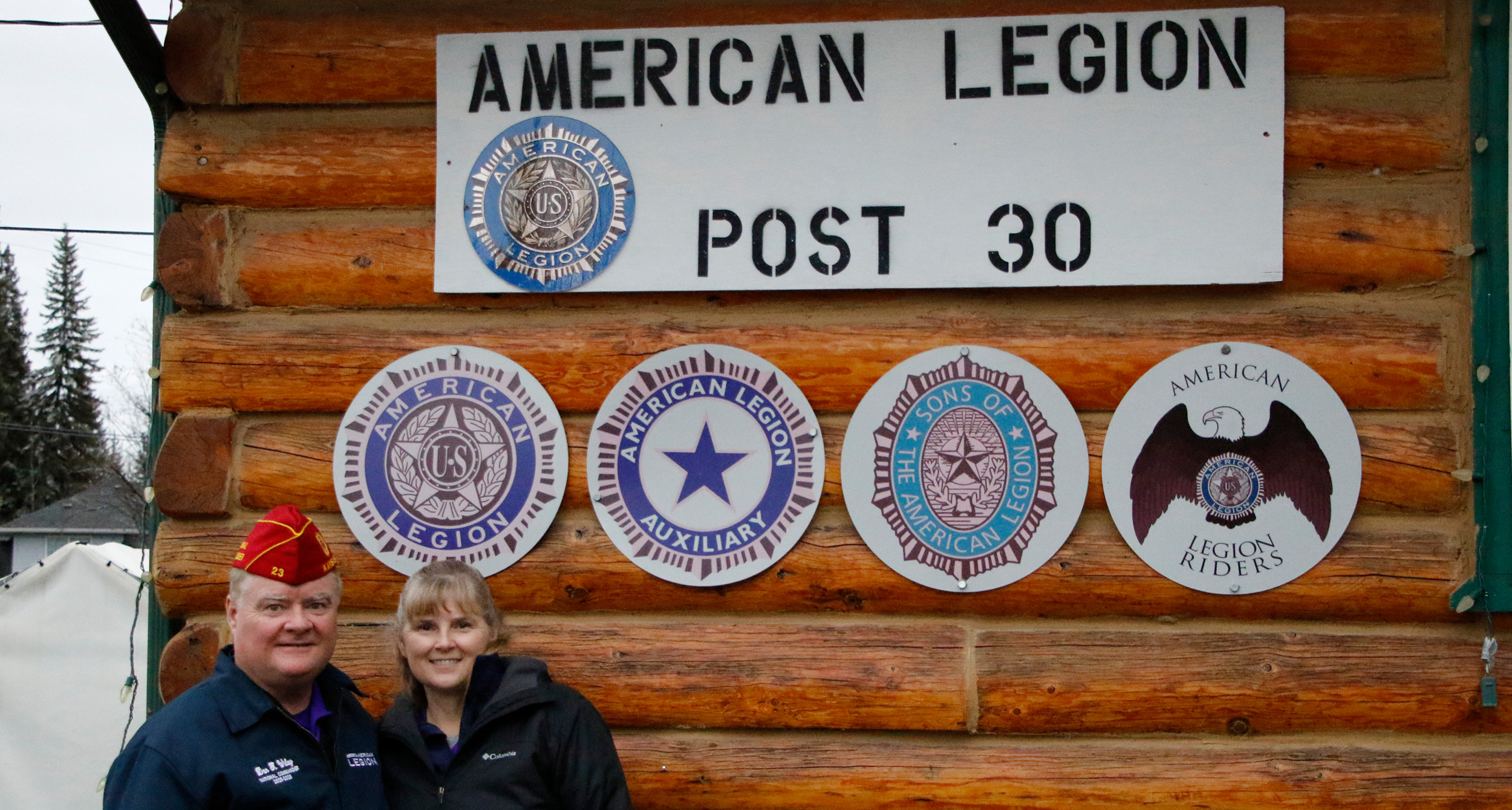 National Commander Wiley and his wife, Sonia, visit Legion Post 30 in Fairbanks.
