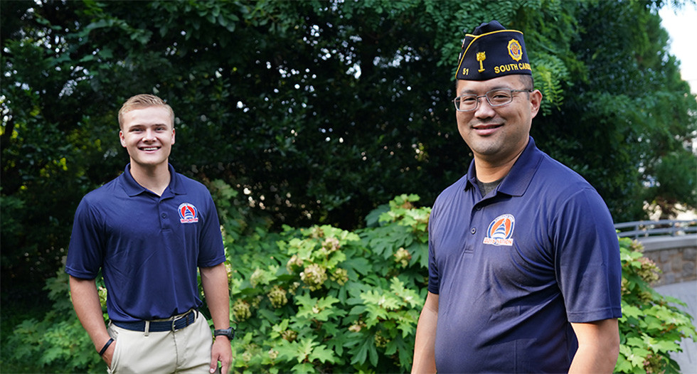 Boys Nation junior counselor Harrison Henry (left) and senior counselor Riley Harvell.