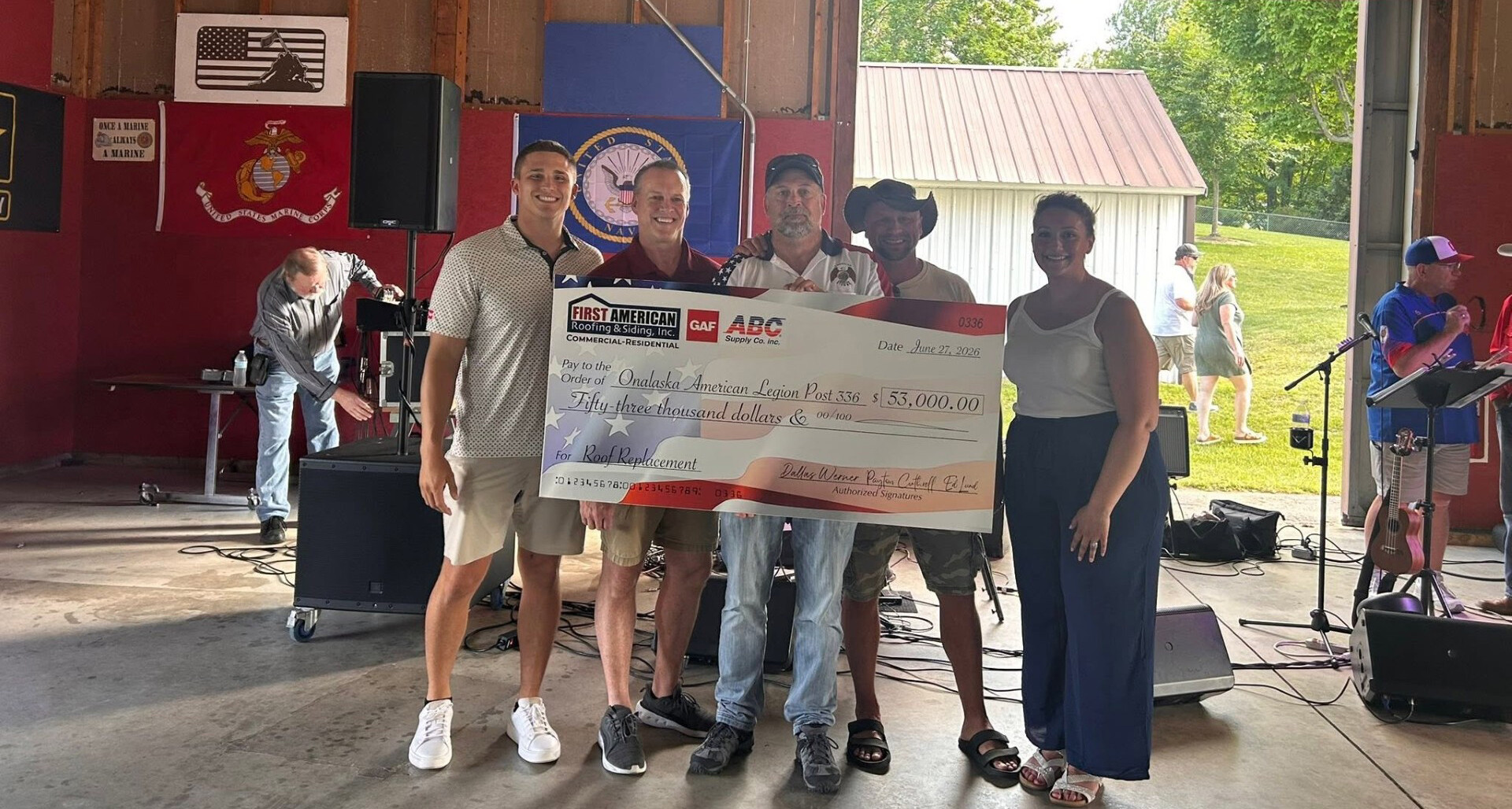 Legion post receives $53,000 roof donation as 'an investment in veterans’