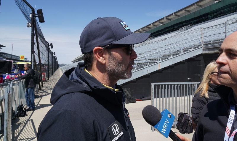 Johnson shows promise during Indy 500 Open Test sessions called early because of accidents