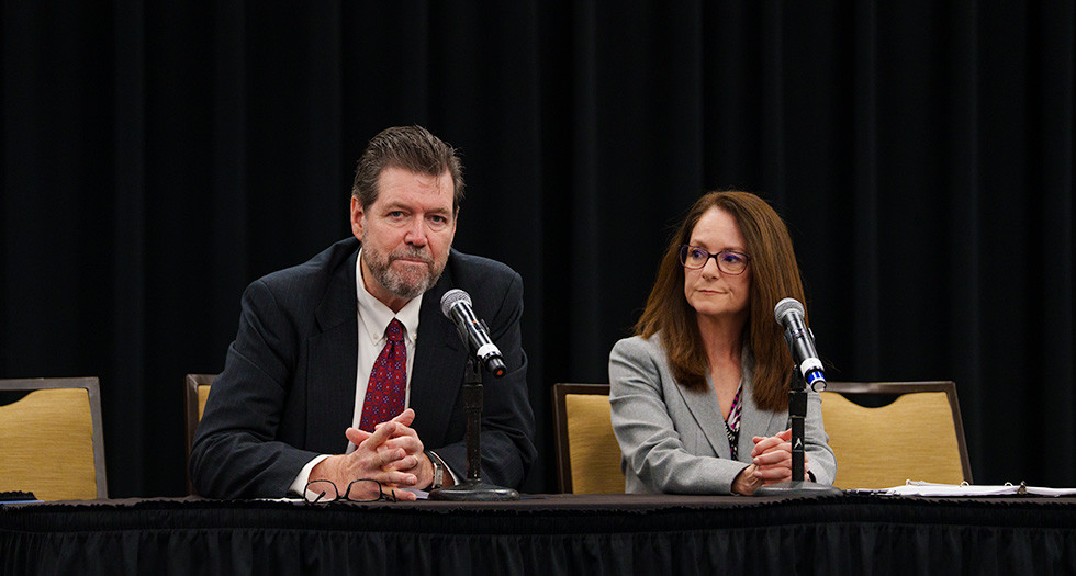 Acting Principal Deputy Under Secretary for Health Dr. Thomas O’Toole and Acting Principal Deputy Under Secretary for Benefits Margarita Devlin. Photo by Jennifer Blohm