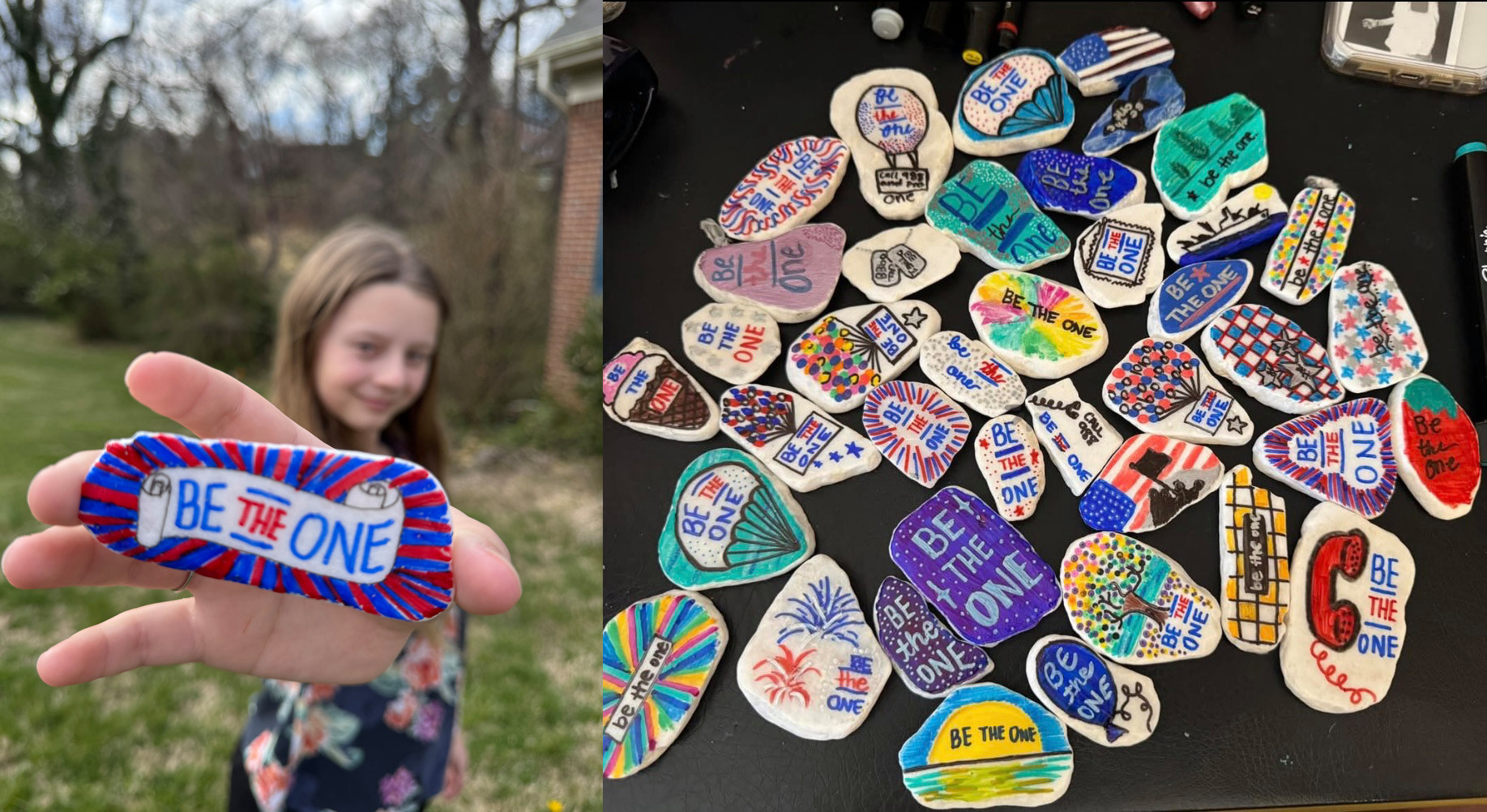 Sisters spread Be the One message one rock at a time