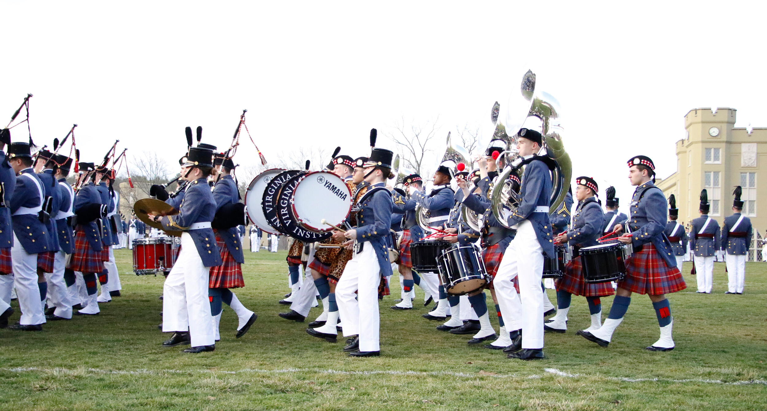 National Commander Wiley attends the Corps of Cadets Parade at the Virginia Military Institute.