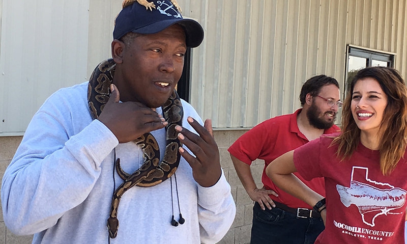 Wild creatures entertain Harvey evacuees at Legion post
