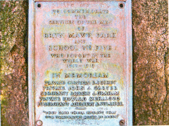 Bryn Mawr Park and School 5 World War I Veterans