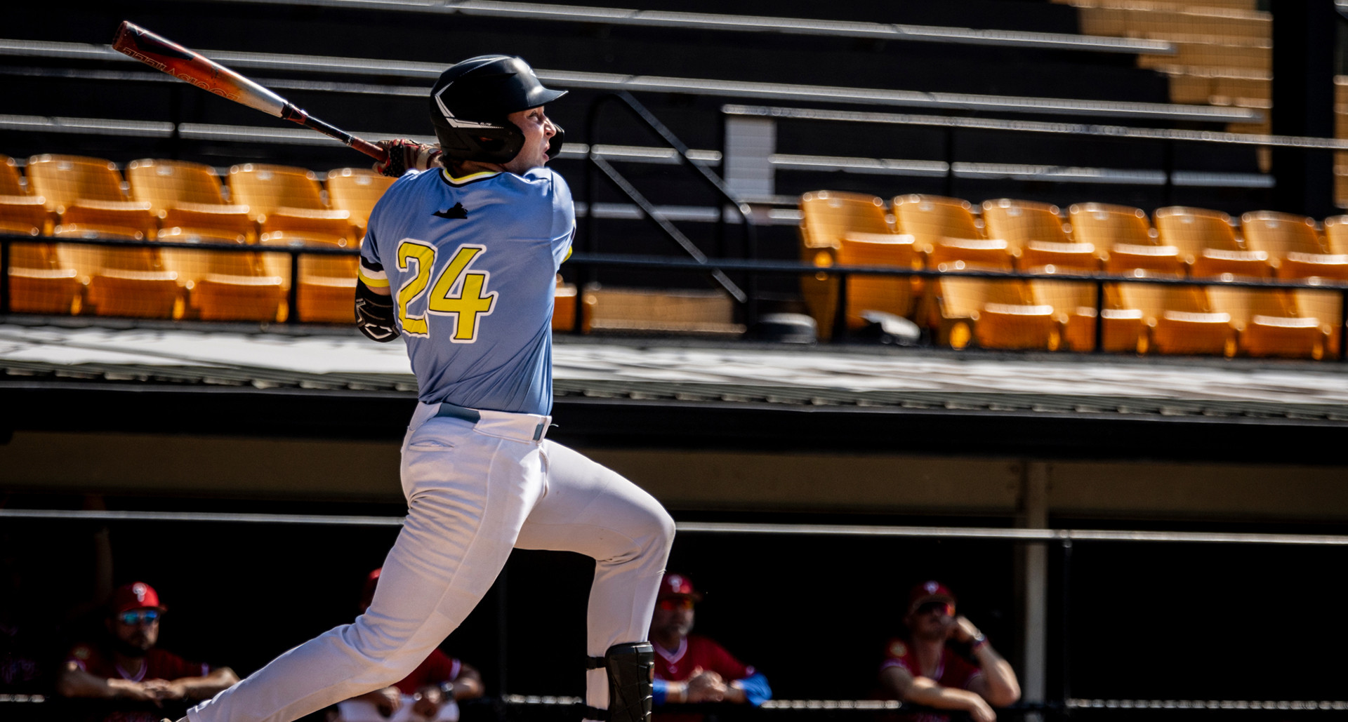 Ben Kablach of Chesapeake (Va.) Post 280 hits a home run during the 2025 American Legion World Series. Photo by Chet Strange/The American Legion