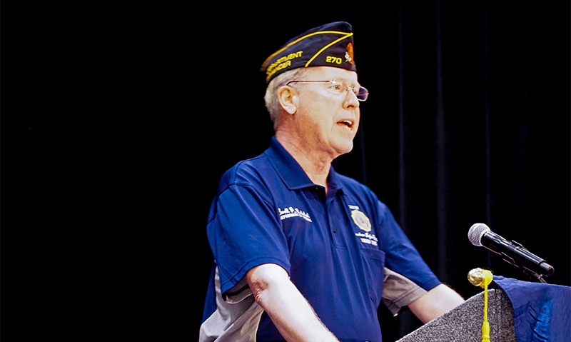 Leading candidate for national commander promotes Team 100