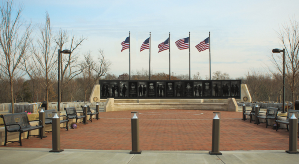 Veterans Memorial Plaza and Freedom Wall